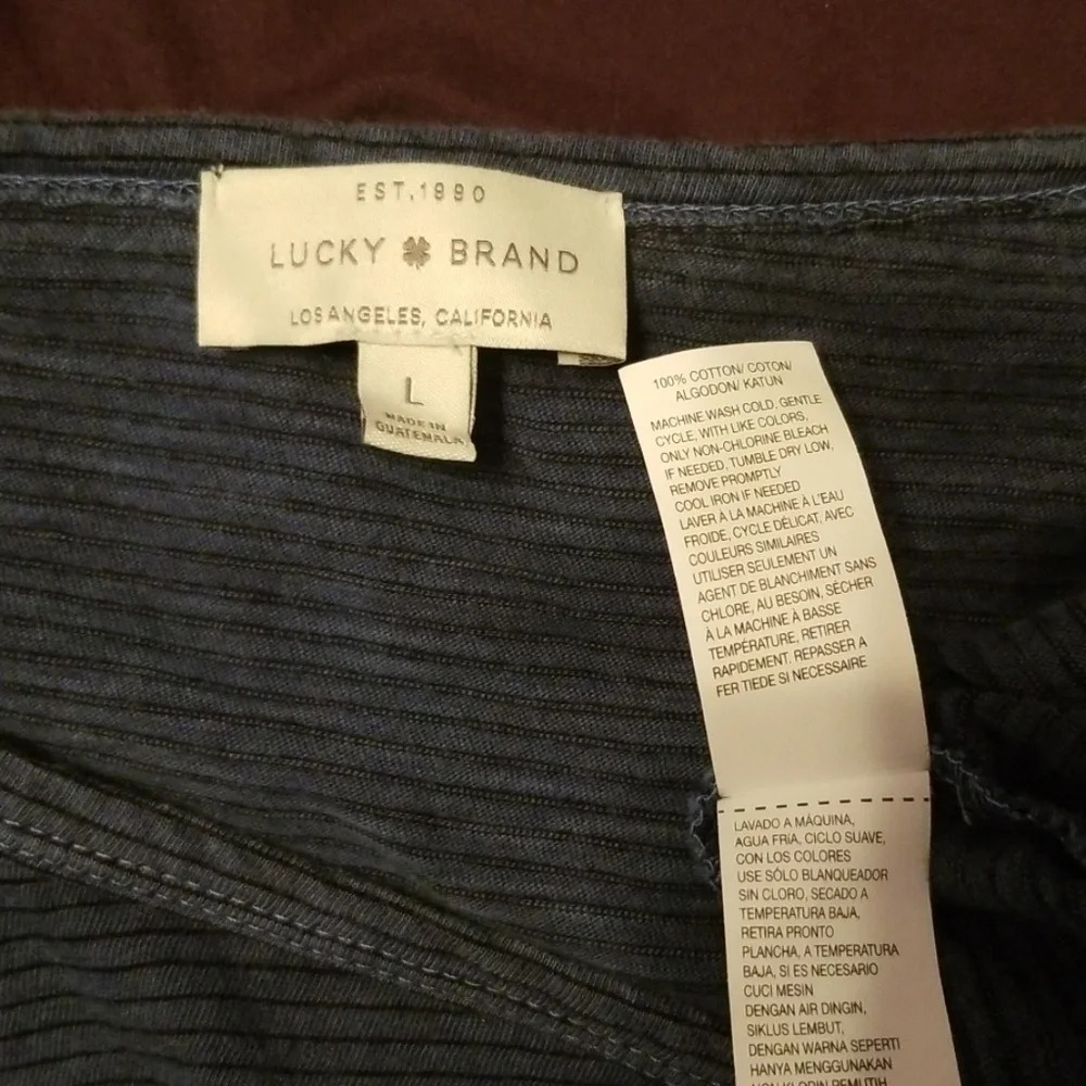 Lucky Brand Crop Top Shirt Side Ties L - Picture 5 of 8